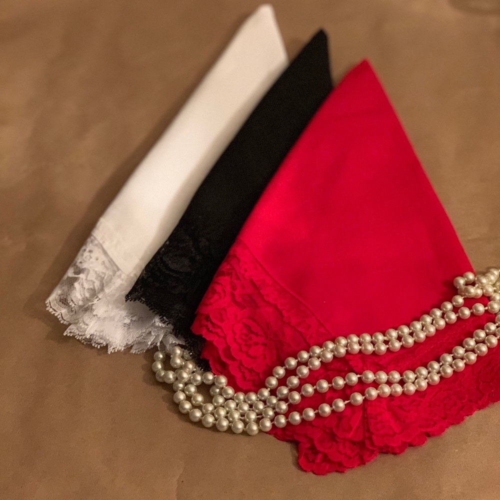 DELTA SIGMA THETA Sorority Color Inspired Handkerchief Set